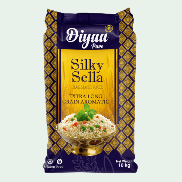 Sella Basmati Rice Supplier Diyaa pure Silky Sella Long Grain Basmati Rice